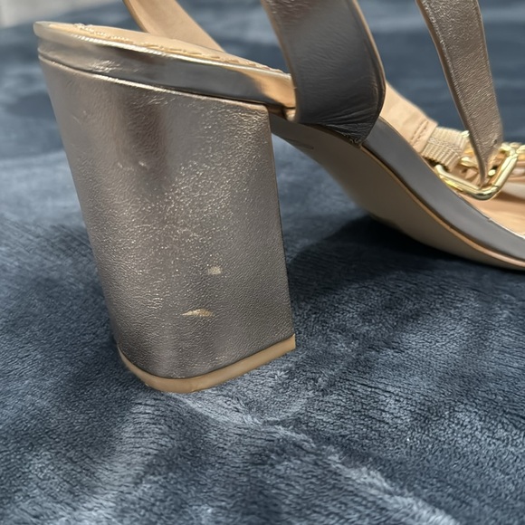 Coach Women's Maddi Rose Gold Leather Heels Size 8 - Picture 7 of 12